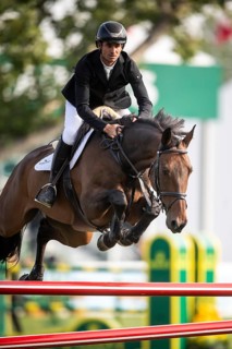 Steve Guerdat of Switzerland, riding Venard de Cerisy competes in the 2025 Spruce Meadows Masters