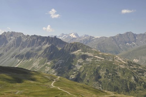 Mountain panorama of Savoy near Valloire