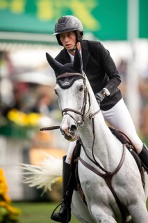 Martin Fuchs of Switzerland, riding Leone Jei competes in the 2025 Spruce Meadows Masters on