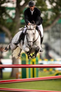 Richard Vogel of Germany, riding Cloudio competes in the 2025 Spruce Meadows Masters on September