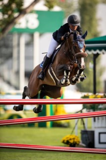 Sameh El Dahan or Great Britain, riding WKD Toronto competes in the 2025 Spruce Meadows Masters on