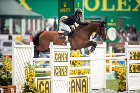 Olivier Robert of France, riding Iglesias D.V. competes in the 2025 Spruce Meadows Masters on