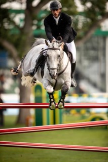 Richard Vogel of Germany, riding Cloudio competes in the 2025 Spruce Meadows Masters on September