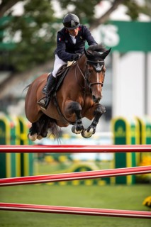 Olivier Robert of France, riding Iglesias D.V. competes in the 2025 Spruce Meadows Masters on