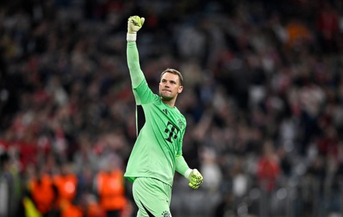 Goalkeeper Manuel Neuer FC Bayern Munich FCB (01) Gesture Gesture Champions League, Allianz Arena,