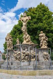Crucifixion Group, Upper Bridge, Old Town, UNESCO World Heritage Site, Bamberg, Upper Franconia,