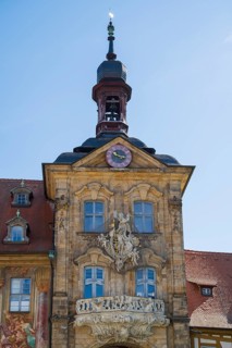 Old Town Hall, Tower, Detail, UNESCO World Heritage Site, Upper Bridge, Old Town, Bamberg, Upper