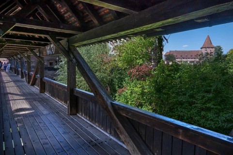 Nuremberg Hangman's Bridge was rebuilt in 1954, a reconstruction of the historic bridge from 1595,