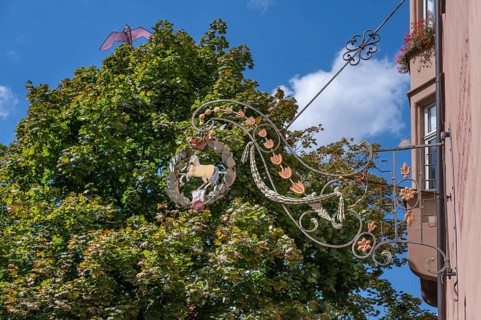 Nose plate from the former Hotel Rotes Ross from 1552, Weinmarkt, Nuremberg, Middle Franconia,