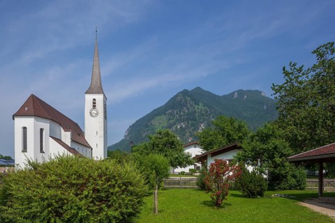 Parish Church of the Precious Blood, Marquartstein, Chiemgau, Upper Bavaria, Bavaria, Germany
