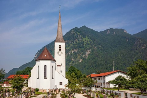 Parish Church of the Precious Blood, Marquartstein, Chiemgau, Upper Bavaria, Bavaria, Germany