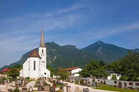 Parish Church of the Precious Blood, Marquartstein, Chiemgau, Upper Bavaria, Bavaria, Germany