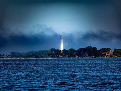 Long Erik lighthouse, Long Erik, on the northern tip of the Swedish island of Stora grundet in the