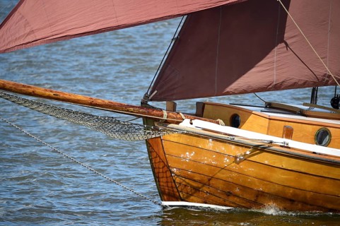 Zeesbootregatta on the Bodden near Bodstedt, Darß, Mecklenburg-Vorpommern, Germany