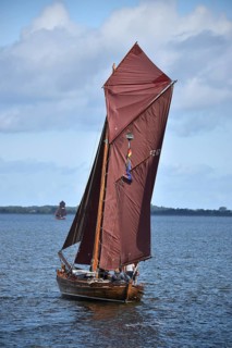 Zeesbootregatta on the Bodden near Bodstedt, Darß, Mecklenburg-Vorpommern, Germany
