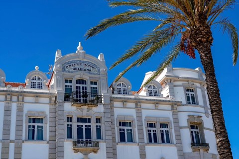 Bordoy Grand House Algarve, hotel from 1926 at the marina Vila Real de Santo António, place at the