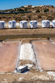 Salt production on the Algarve coast in Portugal, 95 per cent of Portuguese sea salt is extracted