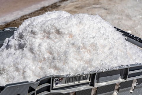 Salt production on the Algarve coast in Portugal, 95 per cent of Portuguese sea salt is extracted