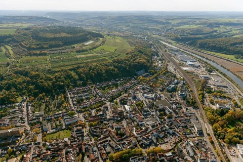 Aerial photo, Saar, Merzig, Saarland, Germany, Europe, birds-eyes view, aerial photography, aerial
