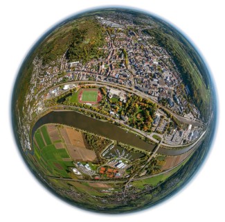 Aerial photo, Merzig, Saar, Saarland, Germany, Europe, birds-eyes view, aerial photography, aerial