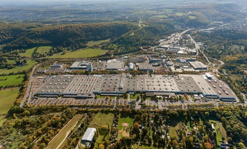Gewerbe Untertürkheimer Straße, Robert-Bosch-Straße, Saarbrücken, Saarland, Germany, Europe, aerial