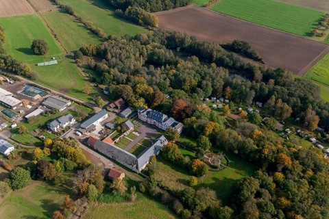 Hotel Schloss Münchweiler, Wadern, Saarbrücken, Saarland, Germany, Europe, aerial photo, birds-eyes