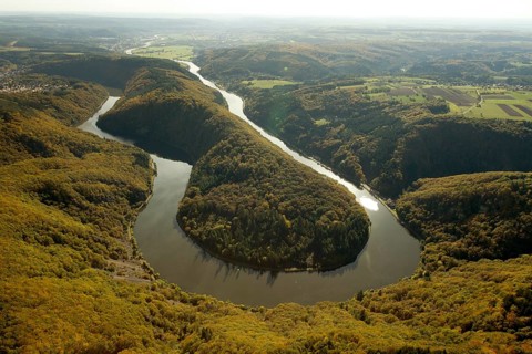 Saarschleife Mettlach, Saar, autumn, autumn leaves, Golden October, Indian Summer, Mettlach,