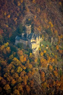 Burg Katz in the Rhine Valley, Rhine near St.Goarshausen, Sankt Goar, Rhine Valley,