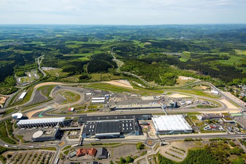Nürburgring race track race track in spring, pit lane, race track, Nordschleife, Nürburgring Grand