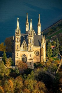Apollinaris Church, place of worship, Apollinaris slope, on the Rhine, Remagen, Rhine Valley,