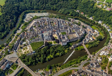 Renaissance castle Weilburg, Weilburg castle, baroque castle, old town hall and castle church with