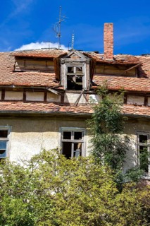 Ruined house, district of Kassel, Hesse, Germany