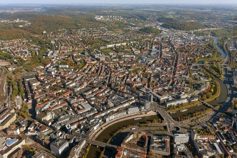 Nordstadt Saarbrücken, Saarbrücken, Saarland, Germany, Europe, aerial view, birds-eyes view, aerial