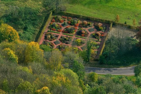 Dagstuhl Castle Garden, Dagstuhl Ruins next to the Leibniz Centre for Informatics, Wadern,
