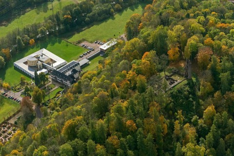 Ruin Dagstuhl next to the Leibniz Centre for Informatics, Wadern, Saarbrücken, Saarland, Germany,