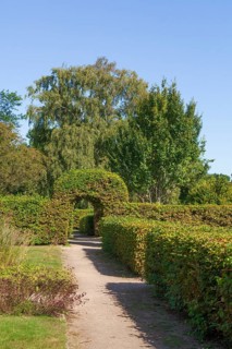 Arcade in the city park, Harburg, Hamburg, Germany