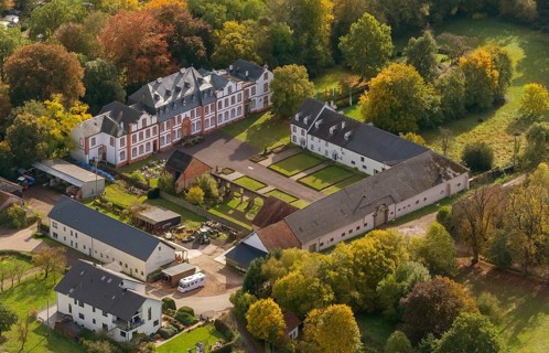 Hotel Schloss Münchweiler, Wadern, Saarbrücken, Saarland, Germany, Europe, aerial photo, birds-eyes