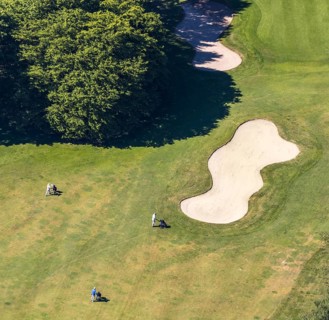 Aerial photo, golf course, Golfclub Sauerland Neheim-Hüsten, Arnsberg, Sauerland,
