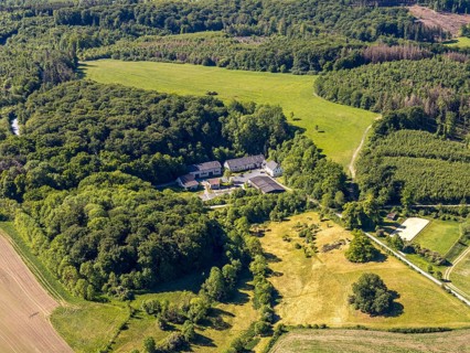 Aerial view, Gut Stiepel, Stiepeler Straße, riding school, Arnsberg, Sauerland, Hochsauerlandkreis,