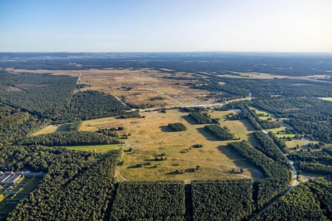 Aerial photo, armoured training area, Senne, Augustdorf, Ostwestfalen-Lippe, North