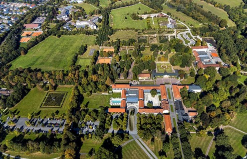 Aerial photo, Gräflicher Park Health & Balance Resort, Bad Driburg, East Westphalia-Lippe, North