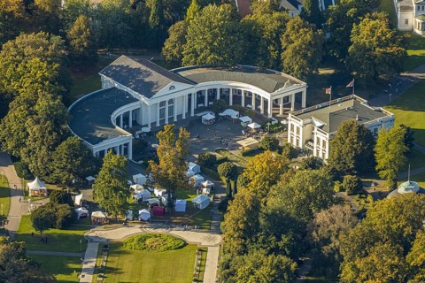 Aerial view, Bad Oeynhausen State Spa, Wandelhalle, Bad Oeynhausen, East Westphalia-Lippe, North