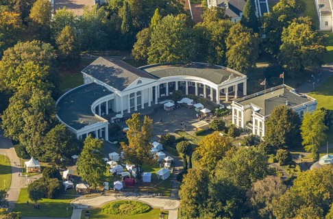 Aerial view, Bad Oeynhausen State Spa, Wandelhalle, Bad Oeynhausen, East Westphalia-Lippe, North