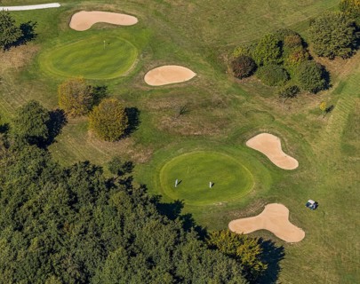 Aerial photo, golf course, Bad Driburger Golfclub, Bad Driburg, Ostwestfalen-Lippe, North