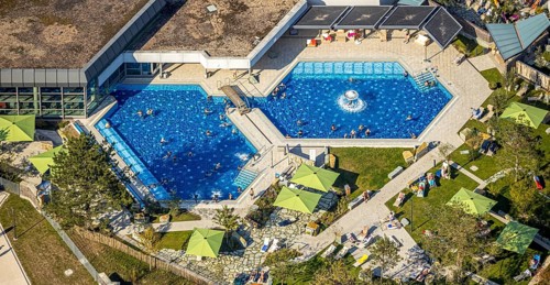 Aerial view, Börde Therme Bad Sassendorf, Sassendorf, Bad Sassendorf, Kreis Soest, North