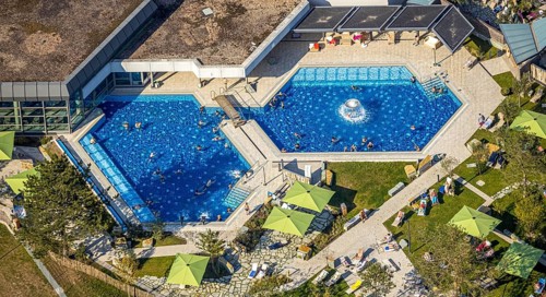 Aerial view, Börde Therme Bad Sassendorf, Sassendorf, Bad Sassendorf, Kreis Soest, North