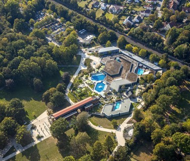 Aerial view, Börde Therme Bad Sassendorf, graduation house, Sassendorf, Bad Sassendorf, district