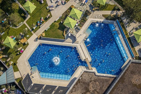 Aerial view, Börde Therme Bad Sassendorf, Sassendorf, Bad Sassendorf, Soest district, North