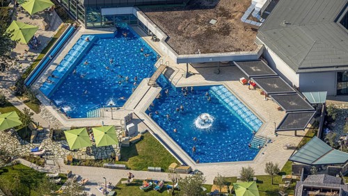 Aerial view, Börde Therme Bad Sassendorf, Sassendorf, Bad Sassendorf, Kreis Soest, North
