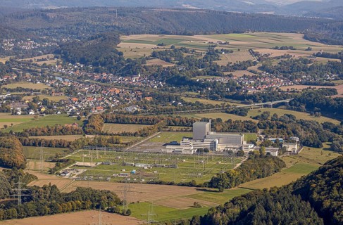 Aerial photograph, Former Würgassen nuclear power plant, Würgassen, Beverungen, East